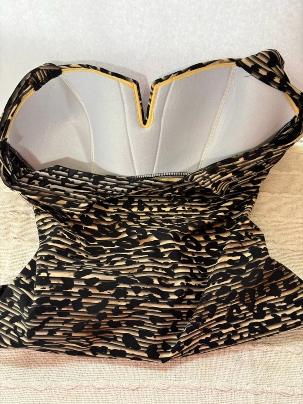Miraclesuit Animal Print One-Piece Swimsuit in Black and Cream
